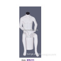 Fashion white clear male mannequin muscle man sitting male mannequin